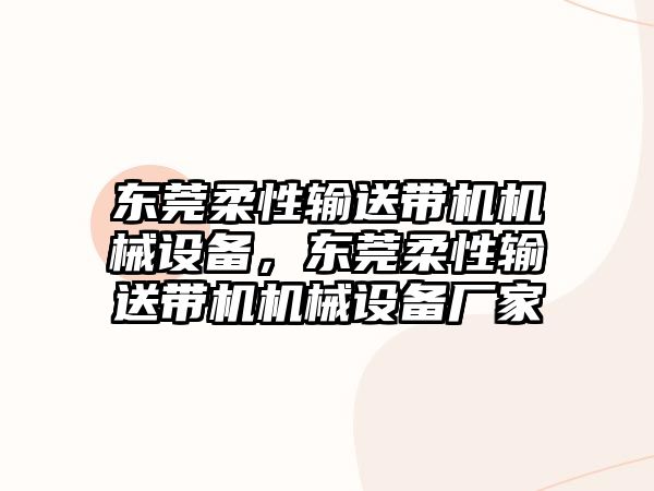 東莞柔性輸送帶機機械設備，東莞柔性輸送帶機機械設備廠(chǎng)家