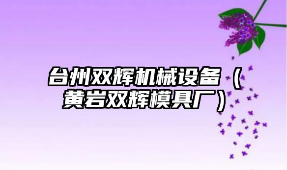 臺州雙輝機械設備（黃巖雙輝模具廠(chǎng)）