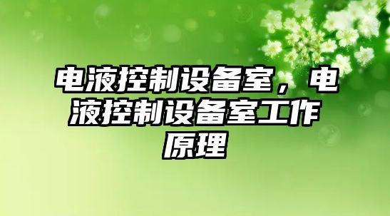 電液控制設備室，電液控制設備室工作原理