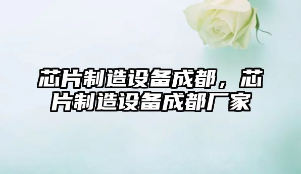芯片制造設備成都，芯片制造設備成都廠(chǎng)家