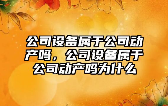 公司設備屬于公司動(dòng)產(chǎn)嗎，公司設備屬于公司動(dòng)產(chǎn)嗎為什么